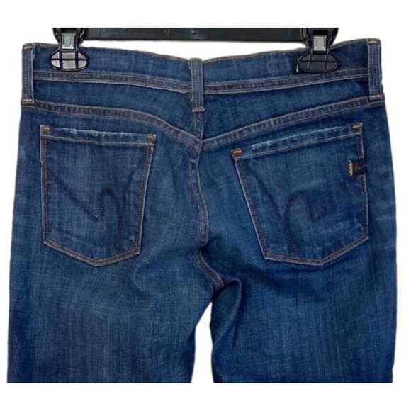 COH Citizens of Humanity Jeans Ingrid 002 Low Waist Flare Size 28x33.5 Dark Wash - Picture 5 of 9